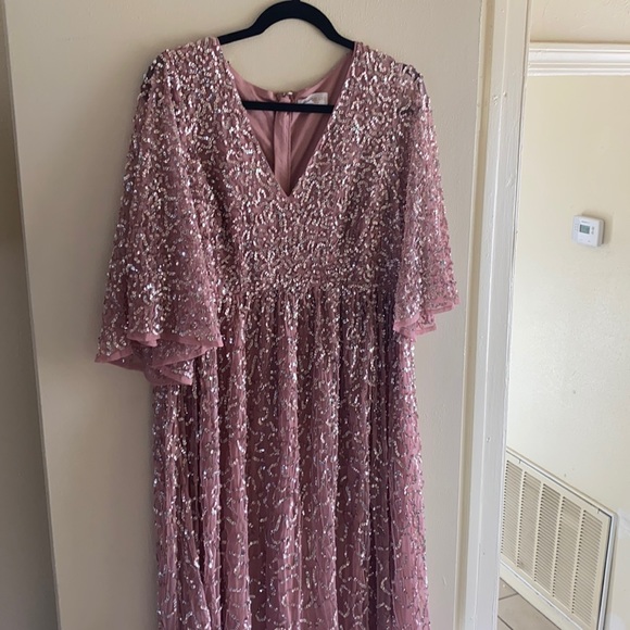 ASOS Dresses & Skirts - Vintage Pink Sequined Boho Maternity Dress